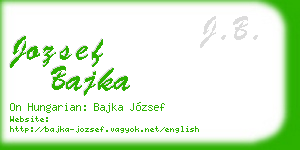jozsef bajka business card